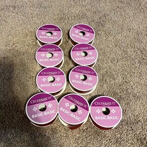 Red glittered ribbon bundle (9)